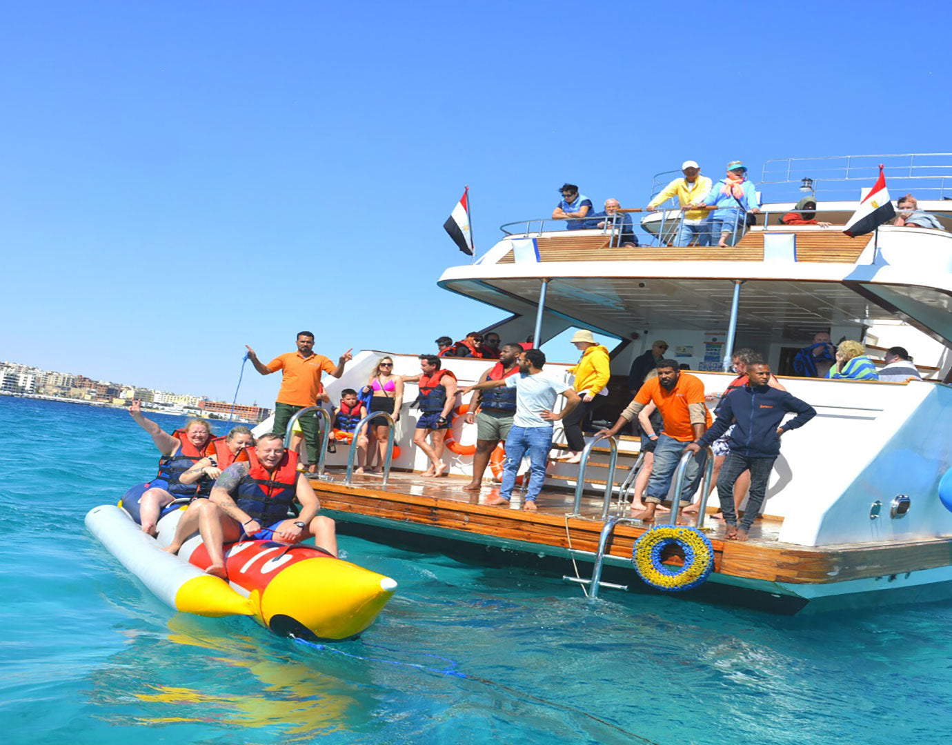 Hurghada: Eden Island Sirene VIP Boat Snorkeling Trip